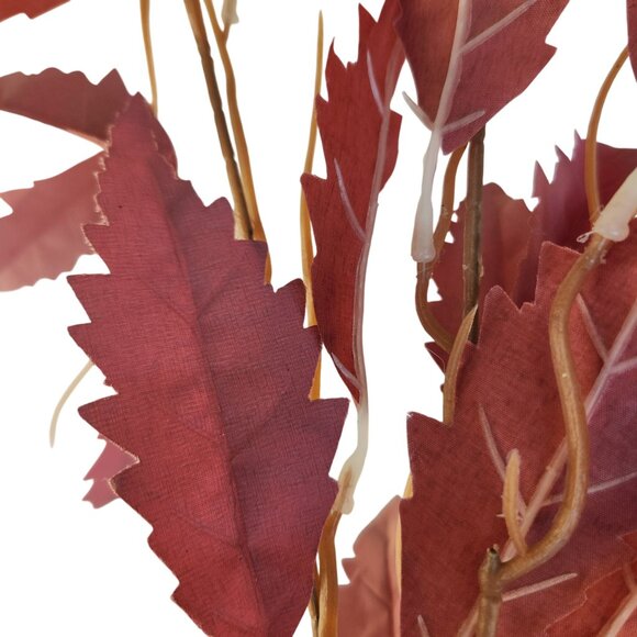 Artificial Burgundy Leaf Stem Bundle For Décor Arrangements Fall Floral Displays - Picture 11 of 16